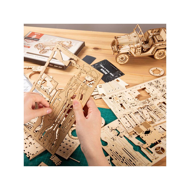 Puzzle 3D mécanique intermédiaire pour maquette Véhicule militaire US 1/18