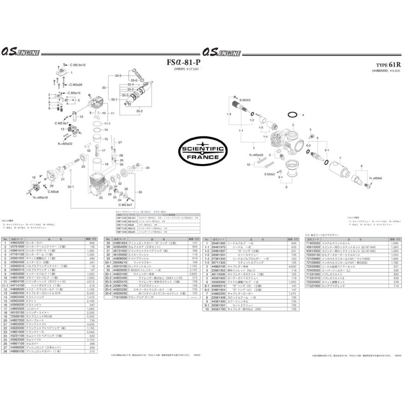 Moteur thermique radiocommandé FS Alpha 81-P
