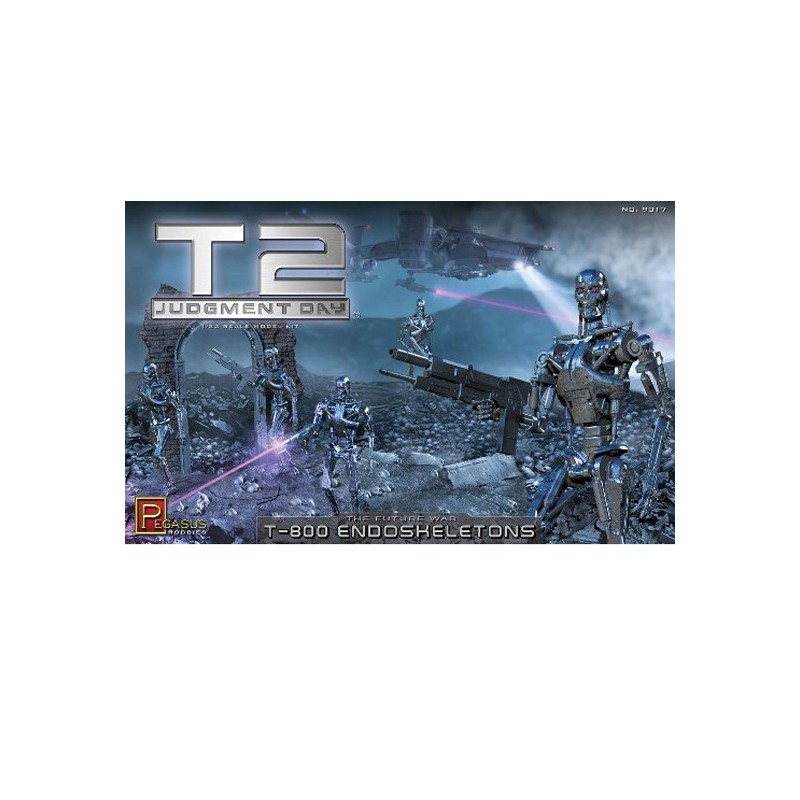 Modèle de science-fiction en plastique T-800 Endoskeleton Chrome 1/32