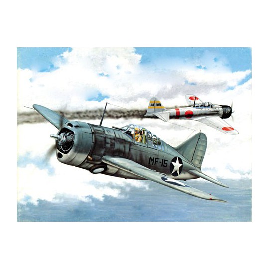 Maquette d'avion en plastique BREWSTER F2A-3 1/32