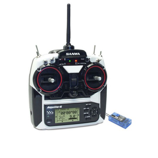 Ensemble pour radiocommande AQUILA 6 MODE 2 SANWA 2,4GHz FHSS-1 Ensemble pour radiocommande AQUILA 6 MODE 2 SANWA 2,4GHz FHSS-1