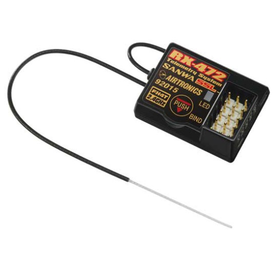 Accessoire pour radio RX-472 RECEPTEUR 4 VOIES 2,4GHZ TELEMETRIE Accessoire pour radio RX-472 RECEPTEUR 4 VOIES 2,4GHZ TELEMETRIE
