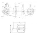 Moteur électrique radiocommandé Moteur DM2215 Kv750 Moteur électrique radiocommandé Moteur DM2215 Kv750