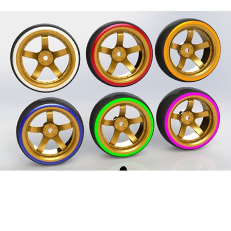 Accessoires pour voiture radiocommandée 4 Roues Drift Gold 0°