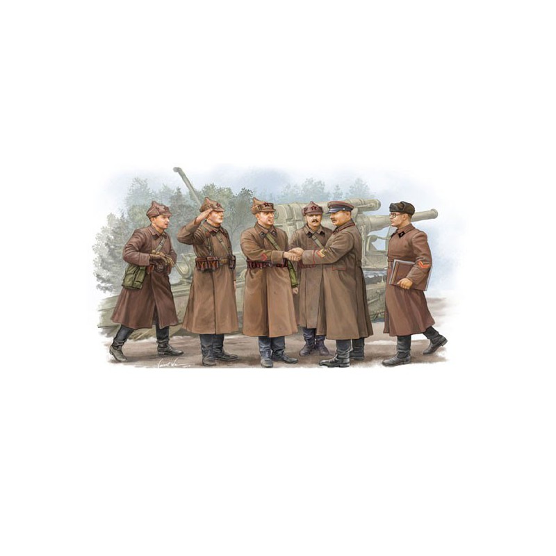 Figurine SOVIET ARTILLERY-COMMANDER INSPECTION