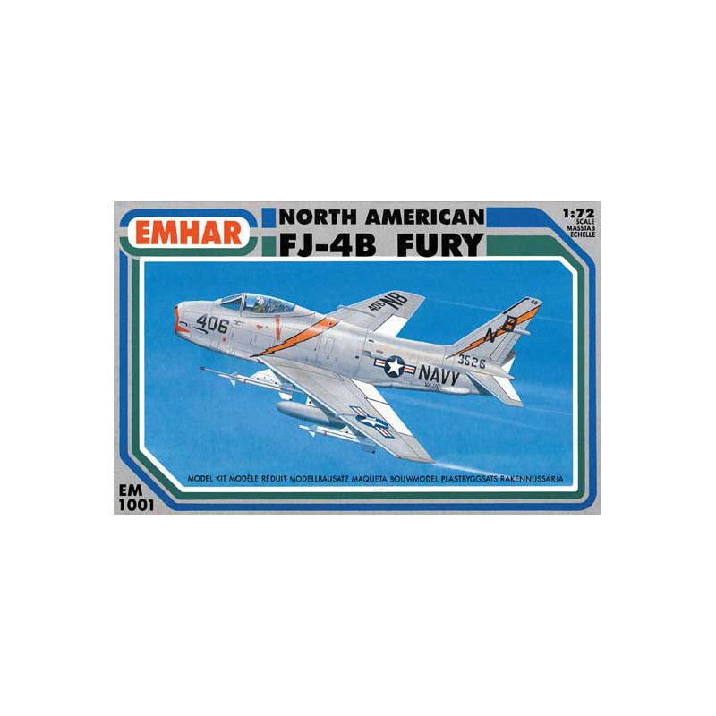 Maquette d'avion en plastique NORTH AMERICAN FJ-4B FURY1/72