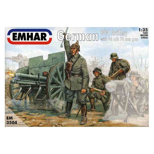 Maquette de Char en plastique ARTILLERIE ALLEMANDE et CANON 77mm WWI1/35 Maquette de Char en plastique ARTILLERIE ALLEMANDE et CANON 77mm WWI1/35