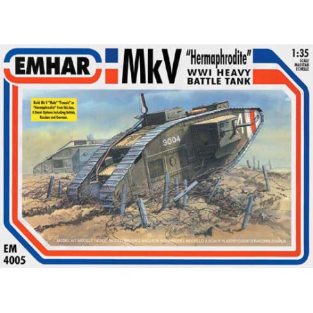 Maquette de Char en plastique MKV TANK inc "MALE FEMALE" et HERMA1/35 Maquette de Char en plastique MKV TANK inc "MALE FEMALE" et HERMA1/35