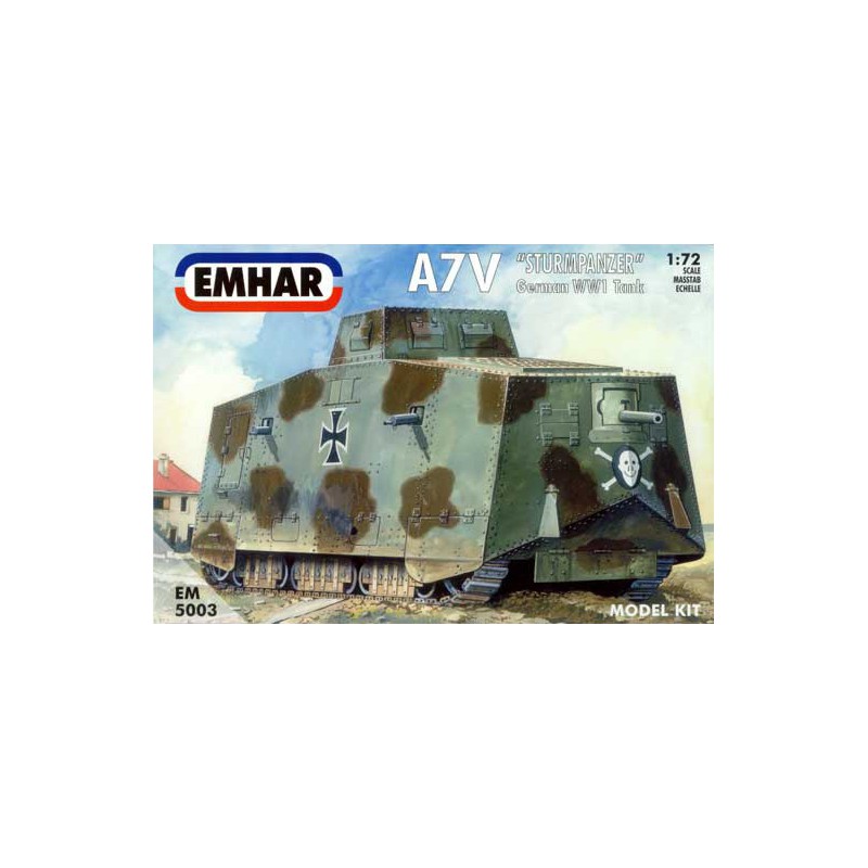 Maquette de Char en plastique A7V GERMAN WWI TANK1/72