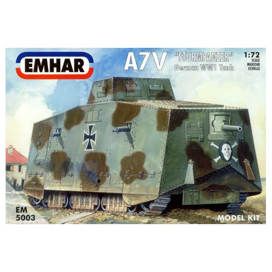 Maquette de Char en plastique A7V GERMAN WWI TANK1/72