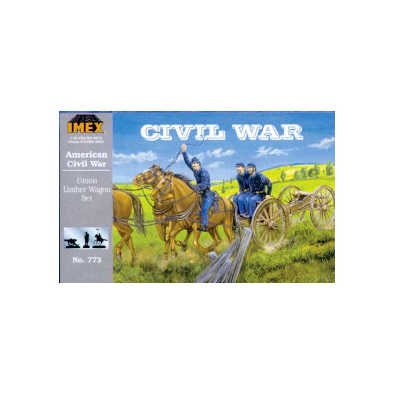 Figurine US UNION LIMBER WAGON 1/32