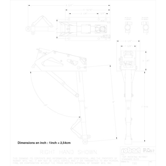 Accessoire embarqué TRAIN RENTRANT PNEUMATIQUE BI-JAMBES ROTATIF - 1/5
