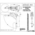 Accessoire embarqué TRAIN RENTRANT PNEUMATIQUE BI-JAMBES 9 à 20Kg - 90° - 203mm