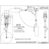 Accessoire embarqué TRAIN RENTRANT PNEUMATIQUE BI-JAMBES 9 à 20Kg - 90° - 279mm
