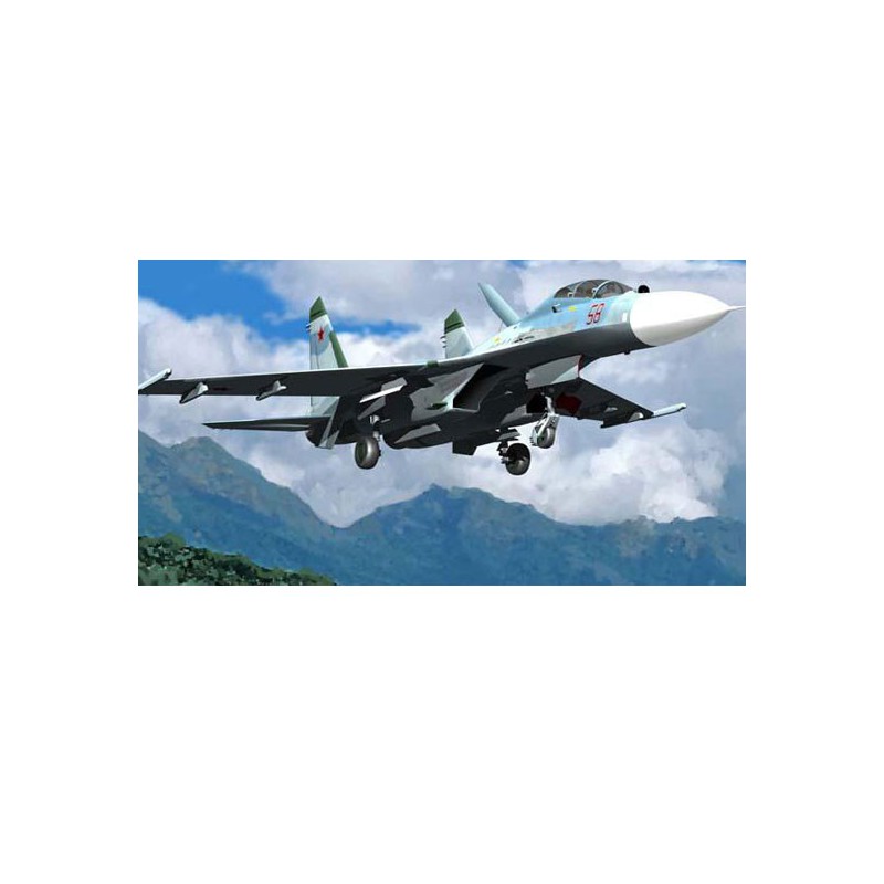 Maquette d'avion en plastique SU-27UB FLANKER-C