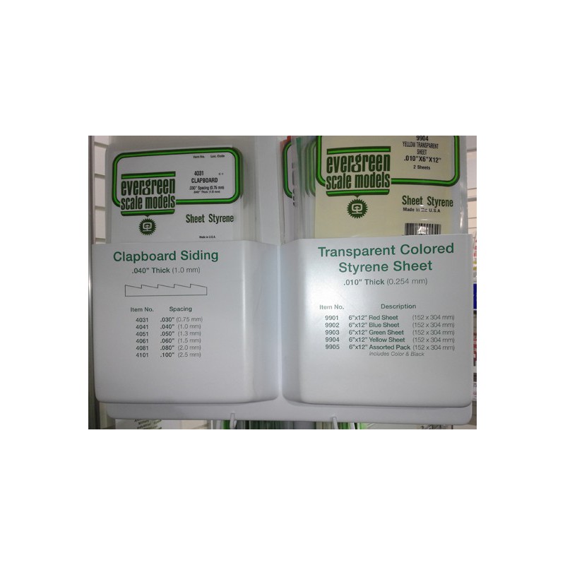 Présentoirs pour matériau Assort. Compl. Plaques Transparentes