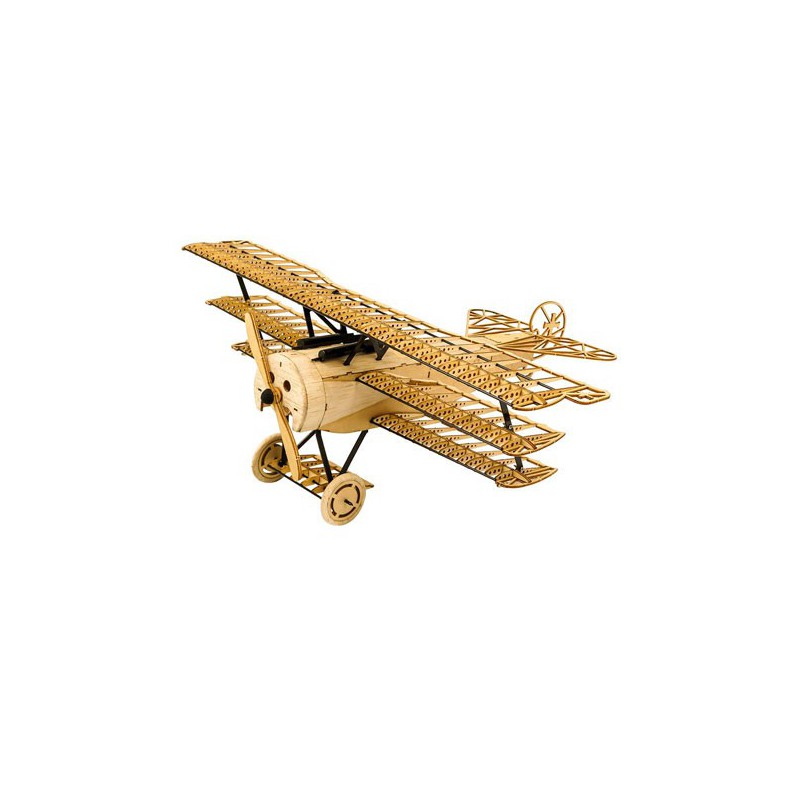 Maquette d'avion en bois Fokker DR1 Static 1/18 400 mm