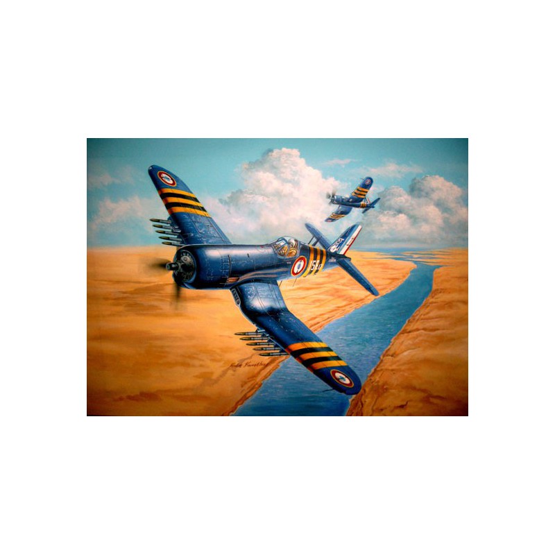 Maquette d'avion en plastique F4U-7 French Navy 1/48