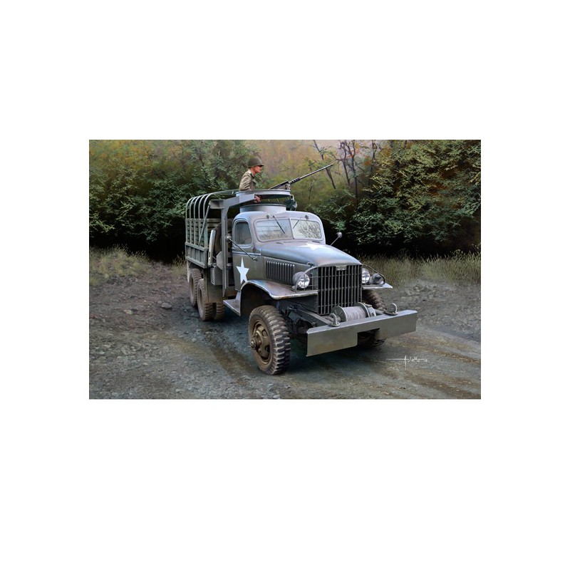 Maquette de camion en plastique US GMC avec Canon 1/35