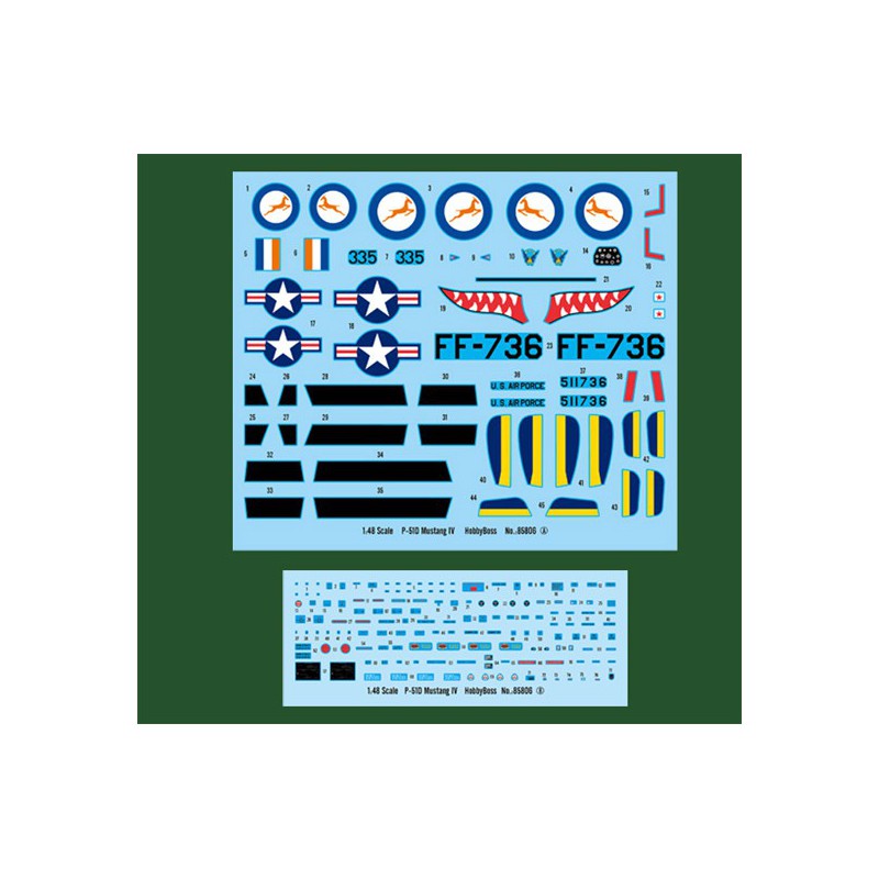 Maquette d'avion en plastique P-51D Mustang IV 1/48