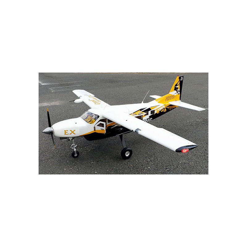Avion thermique radiocommandé CESSNA Grand Caravan EX 35-40cc yellow black