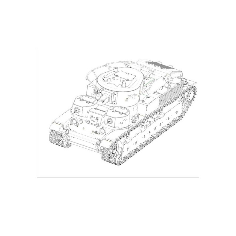 Maquette de Char en plastique Soviet T-28 Medium Tank 1/35
