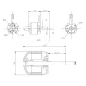 Moteur électrique radiocommandé Moteur DM2615 Kv1300 Moteur électrique radiocommandé Moteur DM2615 Kv1300