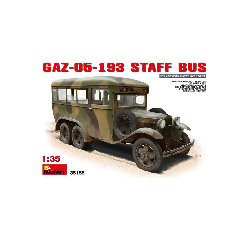 Maquette de camion en plastique GAZ 05 193 Staff Bus 1/35