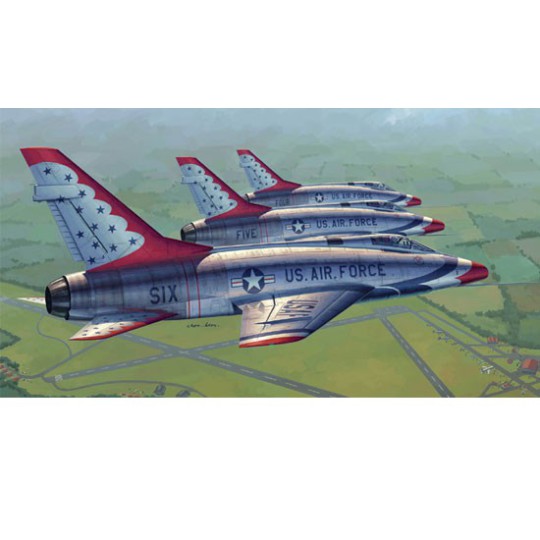 Maquette d'avion en plastique F-100D THUNDERBIRDS Maquette d'avion en plastique F-100D THUNDERBIRDS