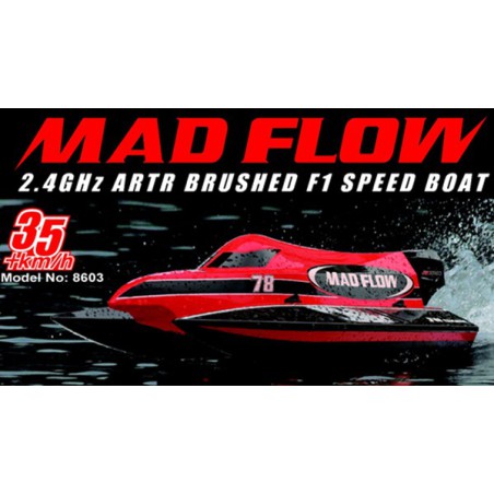 Bateau électrique radiocommandé Mad Flow F1 BR RTS Combo Bateau électrique radiocommandé Mad Flow F1 BR RTS Combo