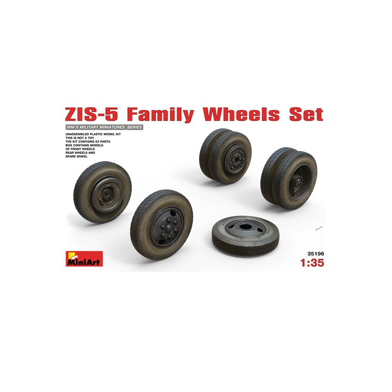 Maquette de Char en plastique Jeu de Roues ZIS-5 1/35