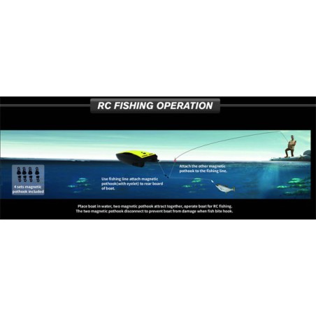 Amorceur pour bateau radiocommandé Bateau Amorceur RTS Gris/Noir Amorceur pour bateau radiocommandé Bateau Amorceur RTS Gris/Noir