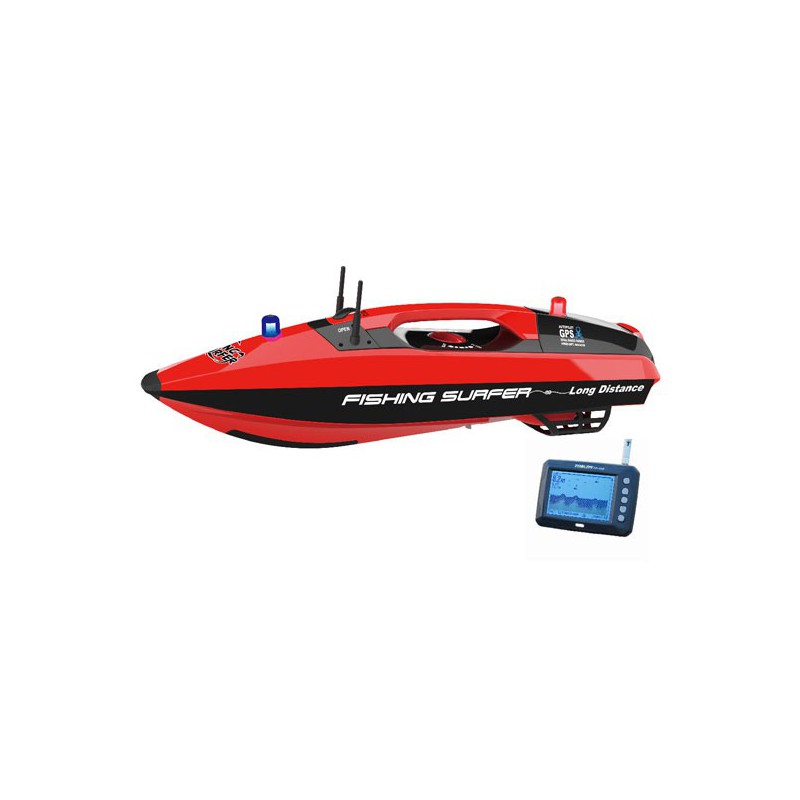 Amorceur pour bateau radiocommandé Bateau amorceur FISHING SURFER + Échosondeur TF300