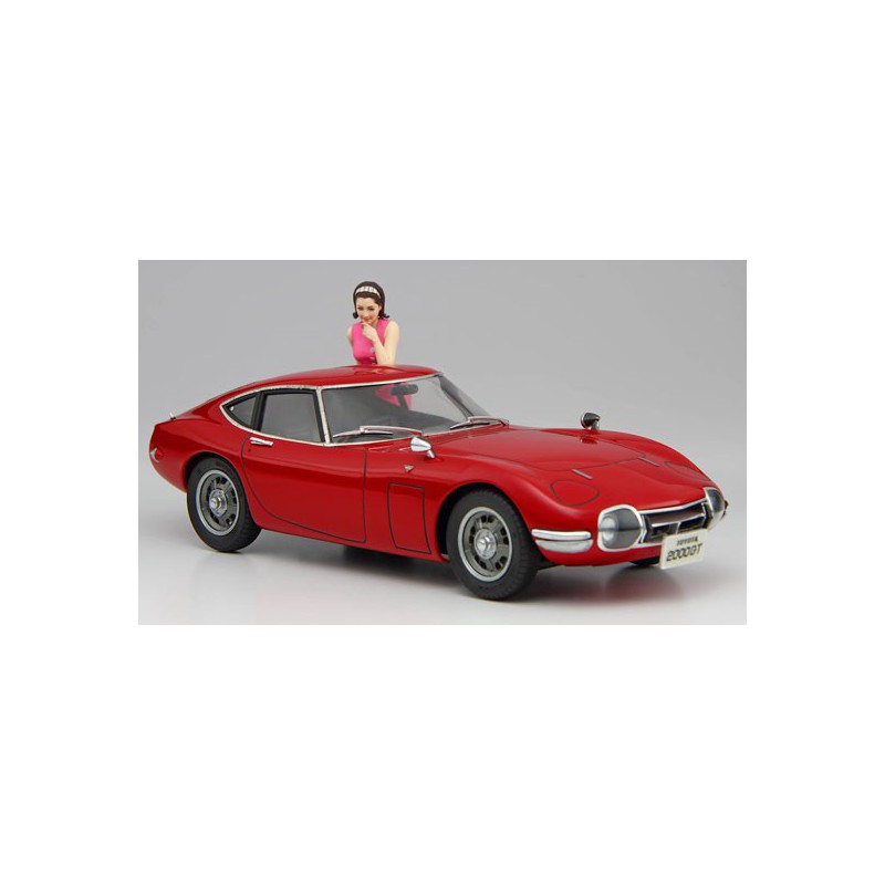 Maquette de voiture en plastique TOYOTA 2000GT avec figurine