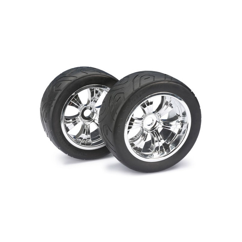 Accessoires pour voiture radiocommandée Paire roues Truggy piste 1/8