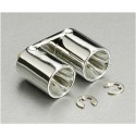 Accessoires pour voiture radiocommandée Sortie Echappe. Double Chromée Accessoires pour voiture radiocommandée Sortie Echappe. Double Chromée