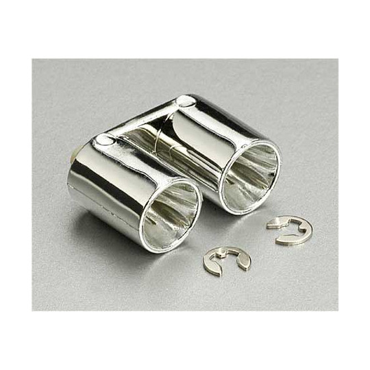 Accessoires pour voiture radiocommandée Sortie Echappe. Double Chromée
