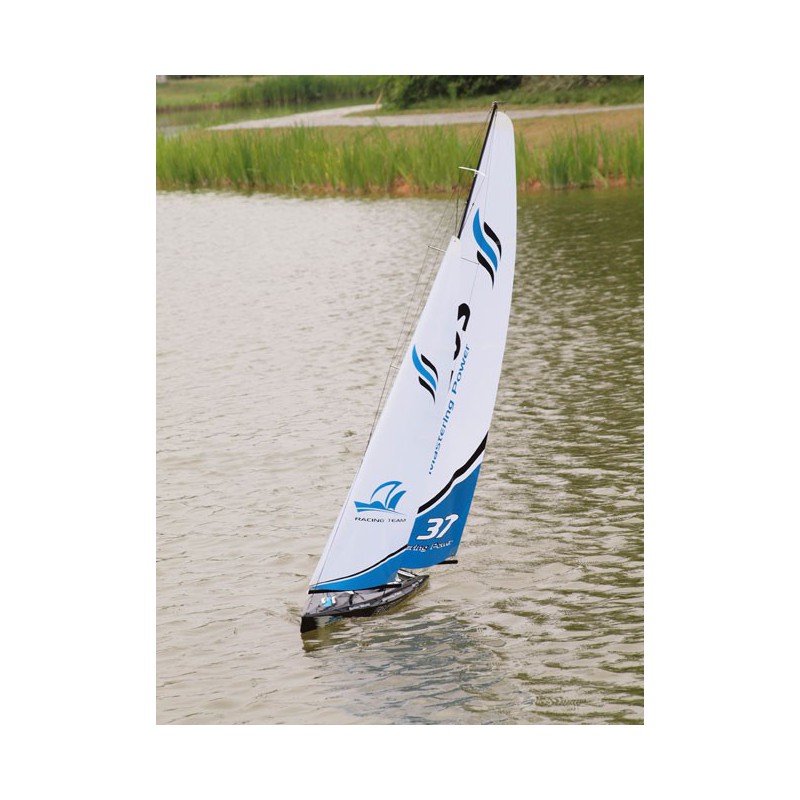 Voilier radiocommandé FOCUS Yacht 1m RTS 2,4GHz Bleu