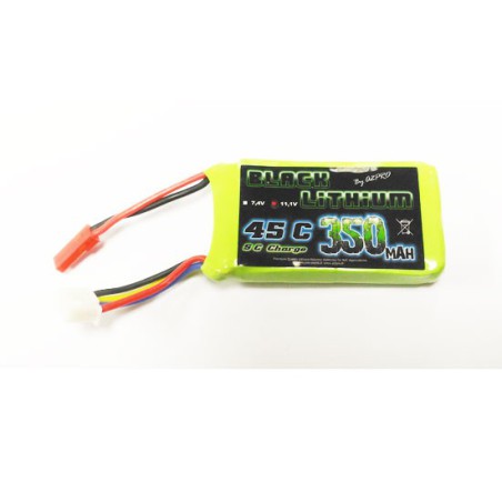 Accu LIPO pour appareil radiocommandé Accu LiPo Black Lithium 350mAh 45C 3S Accu LIPO pour appareil radiocommandé Accu LiPo Black Lithium 350mAh 45C 3S