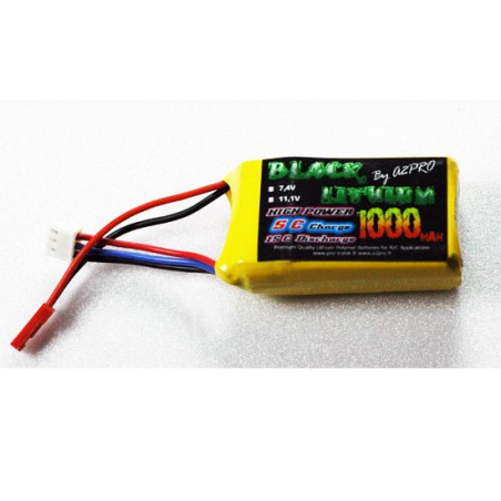 Accu LIPO pour appareil radiocommandé Accu LiPo Black Lithium 1000mAh 15C 2S Accu LIPO pour appareil radiocommandé Accu LiPo Black Lithium 1000mAh 15C 2S