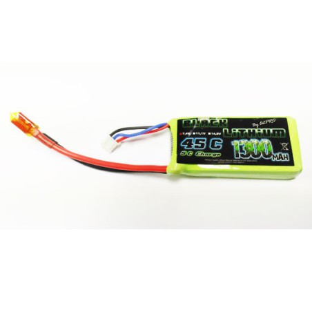 Accu LIPO pour appareil radiocommandé Accu LiPo Black Lithium 1300mAh 45C 2S DEAN Accu LIPO pour appareil radiocommandé Accu LiPo Black Lithium 1300mAh 45C 2S DEAN