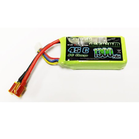 Accu LIPO pour appareil radiocommandé Accu LiPo Black Lithium 1300mAh 45C 3S DEAN Accu LIPO pour appareil radiocommandé Accu LiPo Black Lithium 1300mAh 45C 3S DEAN