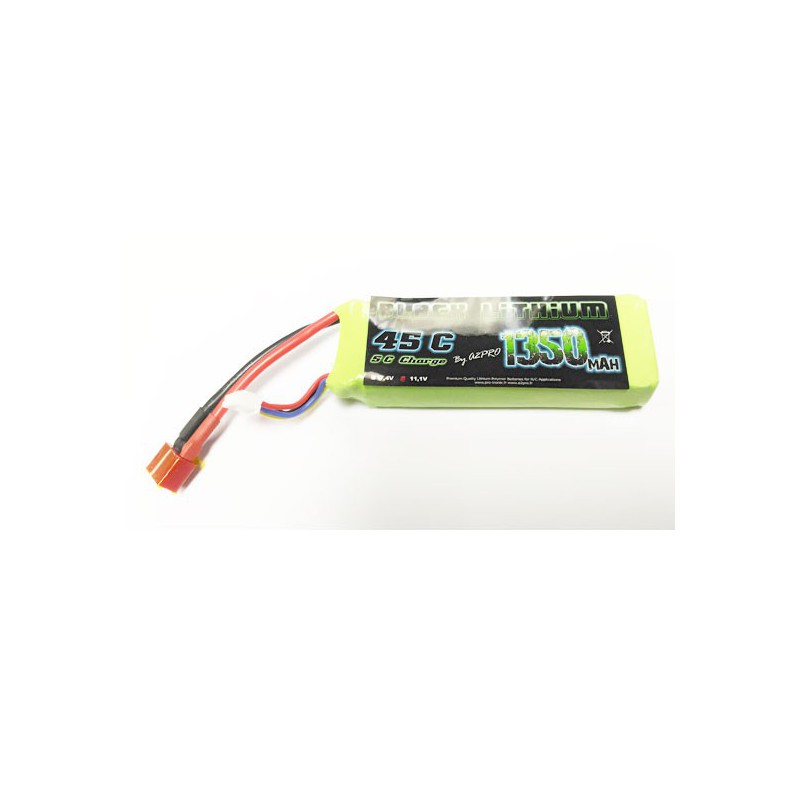 Accu LIPO pour appareil radiocommandé Accu LiPo Black Lithium 1350mAh 45C 3S