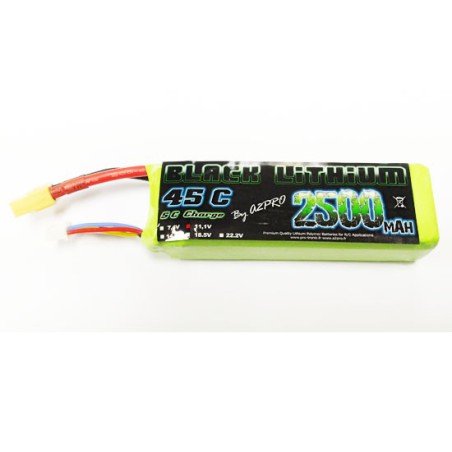 Accu LIPO pour appareil radiocommandé Accu LiPo Black Lithium 2500mAh 45C 3S Accu LIPO pour appareil radiocommandé Accu LiPo Black Lithium 2500mAh 45C 3S
