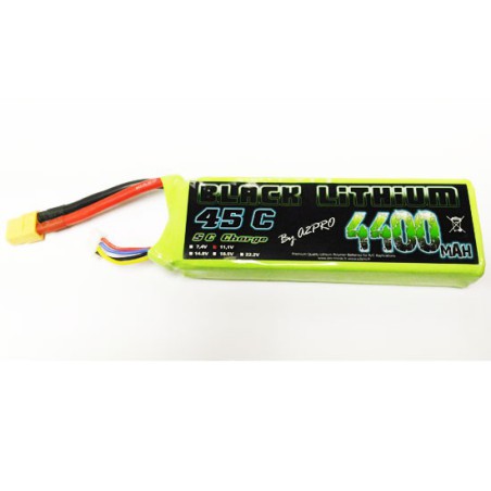 Accu LIPO pour appareil radiocommandé Accu LiPo Black Lithium 4400mAh 45C 3S Accu LIPO pour appareil radiocommandé Accu LiPo Black Lithium 4400mAh 45C 3S