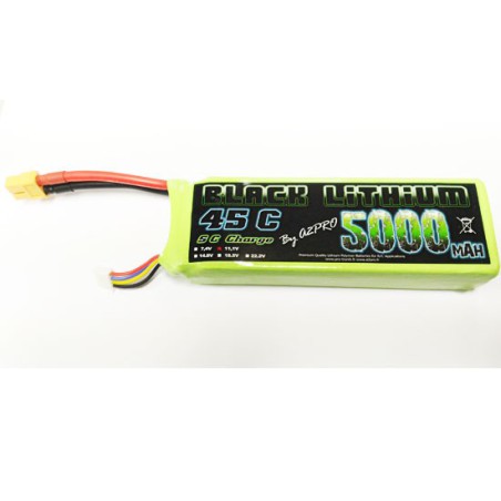 Accu LIPO pour appareil radiocommandé Accu LiPo Black Lithium 5000mAh 45C 3S Accu LIPO pour appareil radiocommandé Accu LiPo Black Lithium 5000mAh 45C 3S