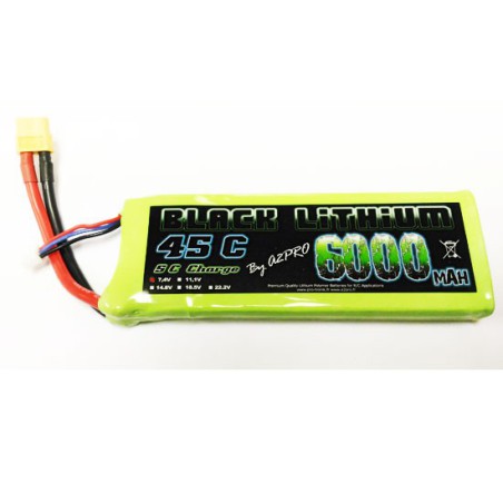 Accu LIPO pour appareil radiocommandé Accu LiPo Black Lithium 6000mAh 45C 2S Accu LIPO pour appareil radiocommandé Accu LiPo Black Lithium 6000mAh 45C 2S