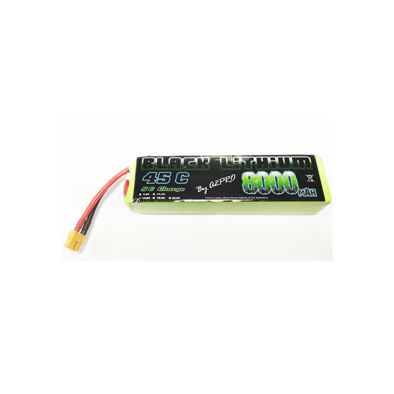 Accu LIPO pour appareil radiocommandé Accu LiPo Black Lithium 8000mAh 45C 4S