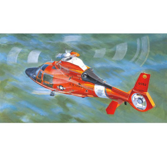 Maquette d'hélicoptère en plastique US COAST GUARD HH-65C