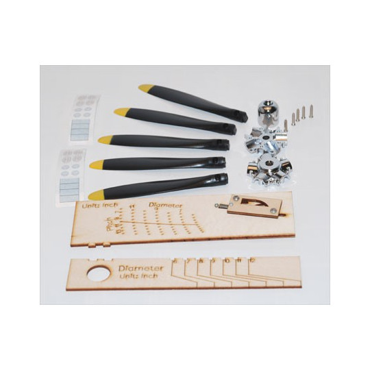 Accessoire embarqué HELICE CINQ PALES 9,5pouces+AC